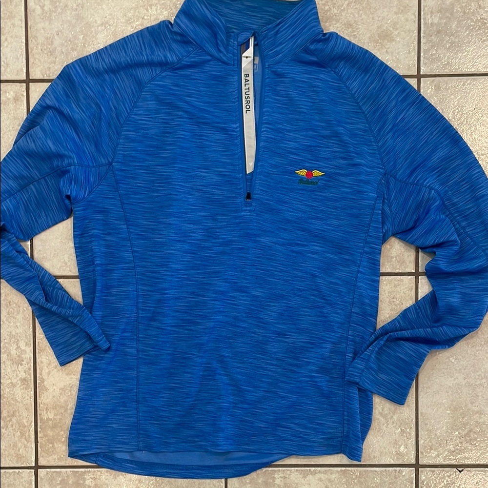 Saltisrol Men's Blue Quarter-Zip Performance Pullover